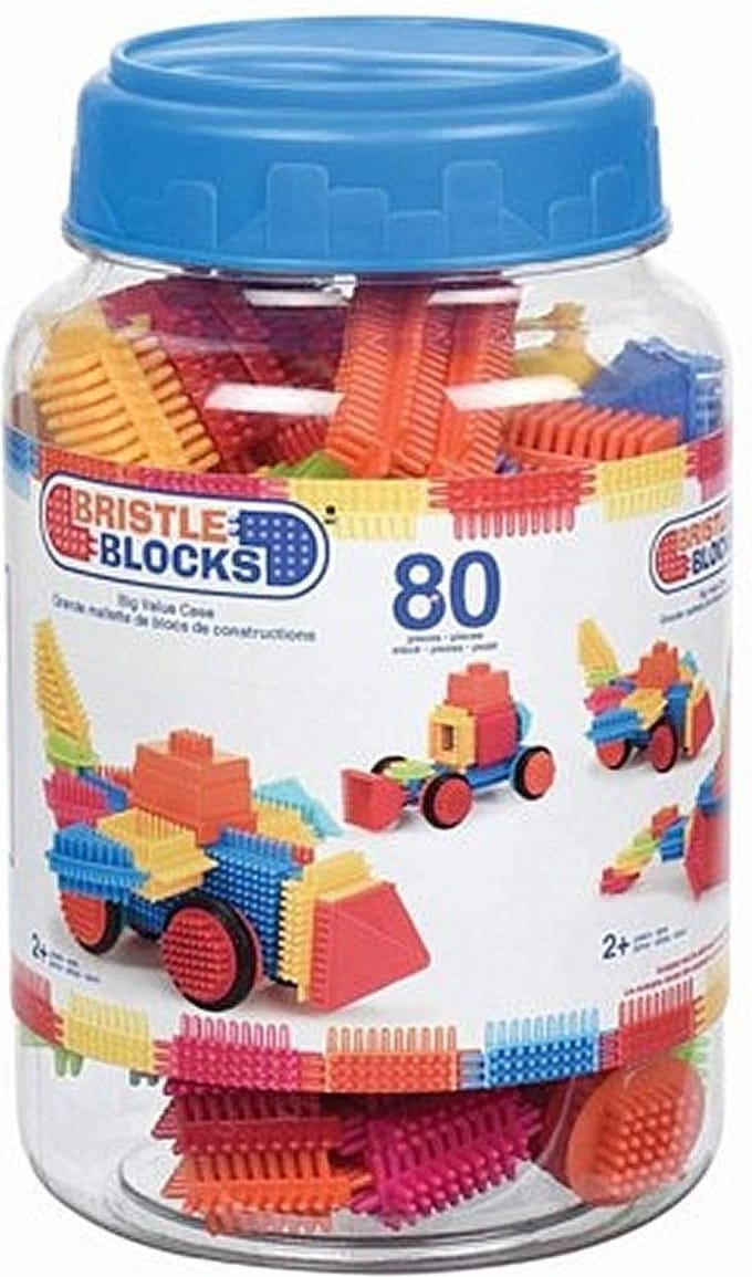 Bristle Blocks in Pot 80 Stuks