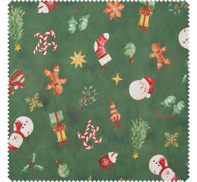 Katoenen popeline stof "Classic Christmas"
