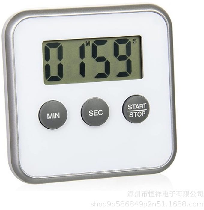 Digitale Kookwekker -Digitale Timer - Kookwekker Inclusief - Magnetisch - Inclusief Standaard Wit -LOUZIR