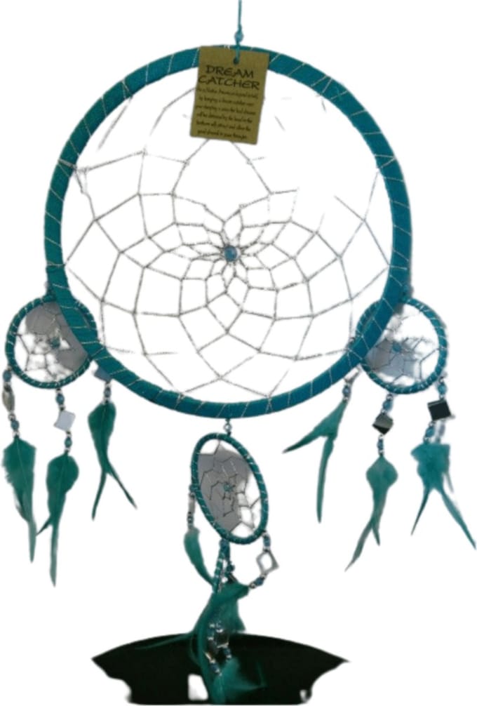 Dromenvanger - Spiegel - 22cm - Zwart - Dreamcatcher