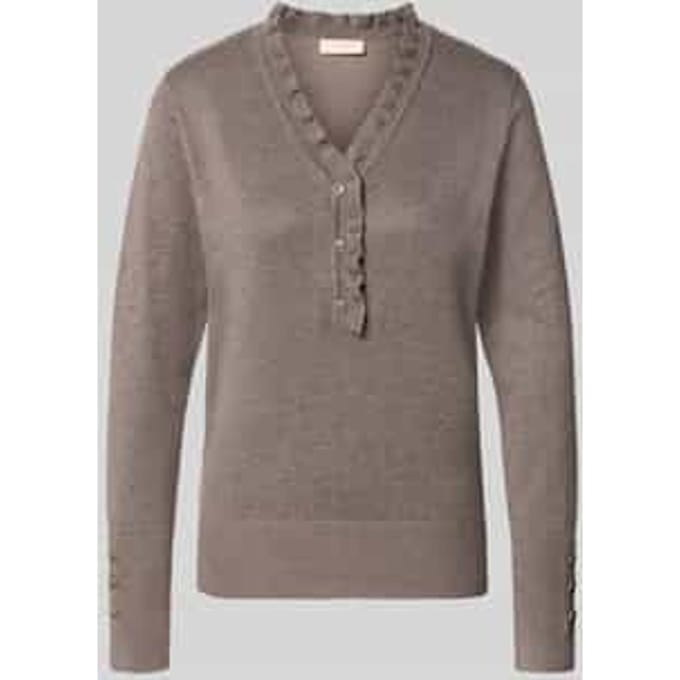 Regular fit pullover met mix van wol en alpaca model 'Katie'