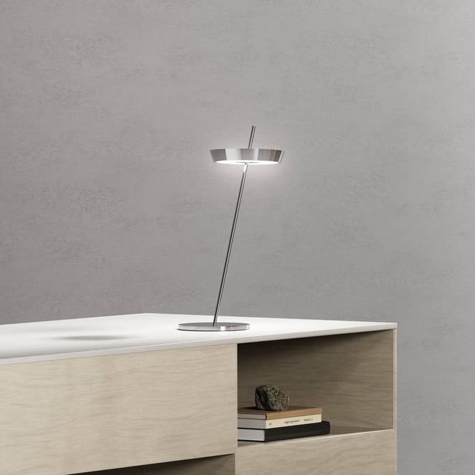 Sigor LED tafellamp Mahina chroomkleurig hoogte 36 cm metaal CCT