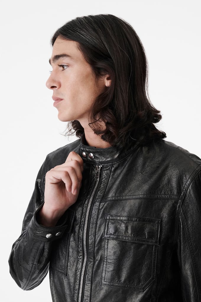 IRO Paris Irown Silver/black Größe: XL | Lederjacken Outlet | Herren | Grau