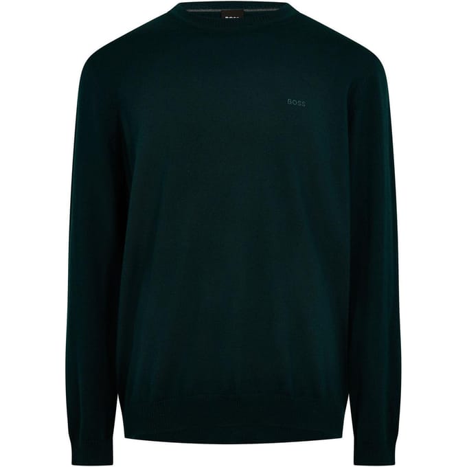 Boss Heren Crew Neck Regular Sweatshirt met lange mouwen (Donkergroen)