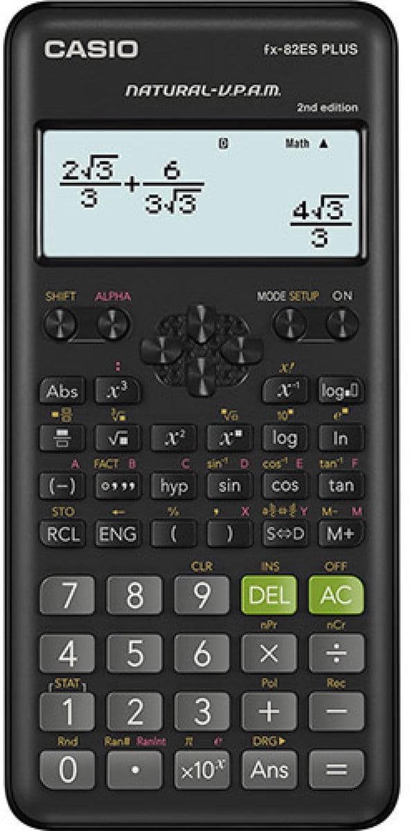 Casio FX-82ES Plus 2nd Edition - Wetenschappelijke Rekenmachin