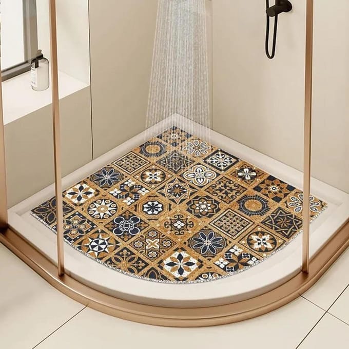 Hoekdouchemat - Antislip mat - Veilig douchen - Snelle afwatering - 80x80cm - C