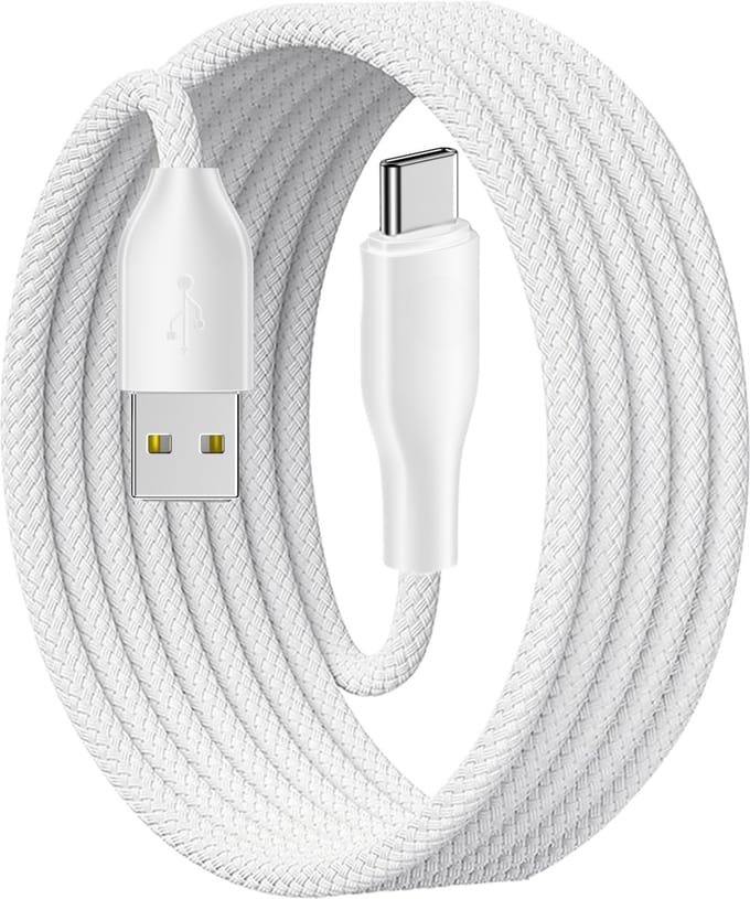 USB A naar USB C Kabel - 2 Meter - Nylon - Geschikt voor Android Auto en Apple CarPlay ( iPhone 15 en iPhone 16 )