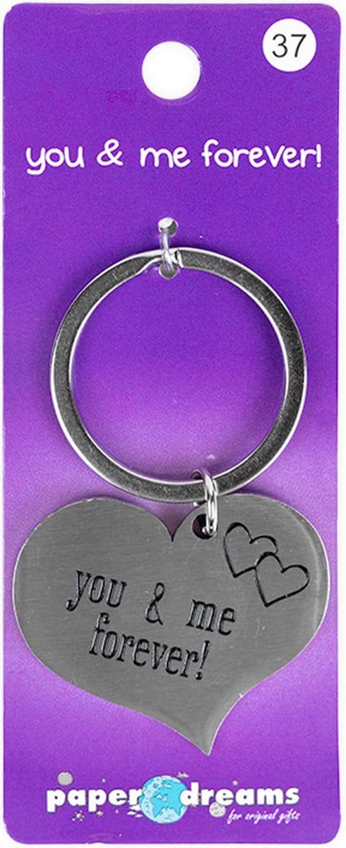 Hart sleutelhanger - You & me forever