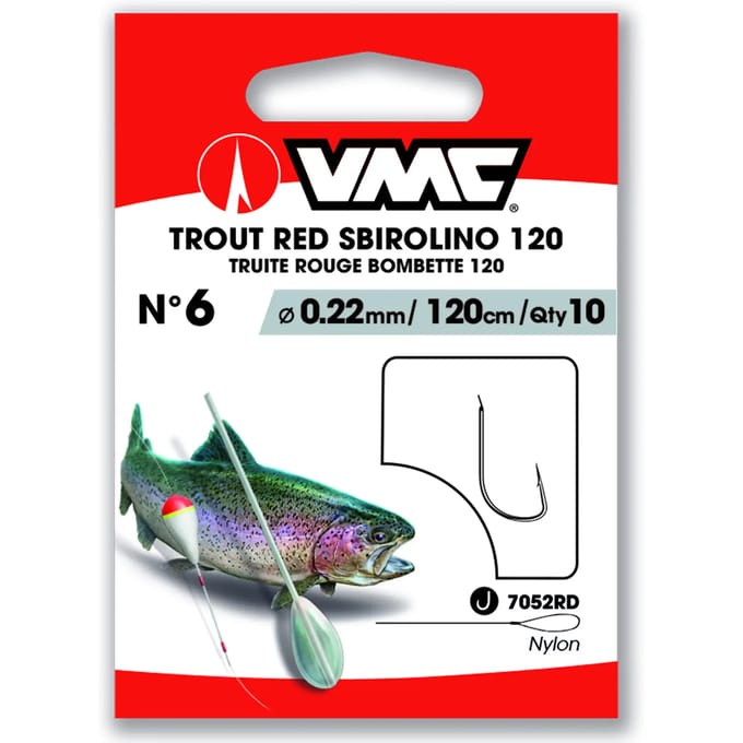 Haak VMC Trout Red Sbirolino 200 (x10)