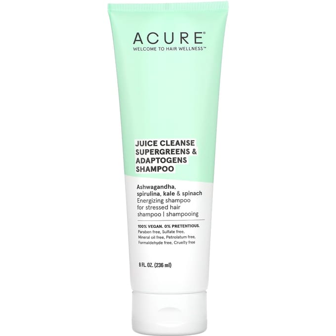 ACURE, Juice Cleanse Super Green & Adaptogeen Shampoo, 8 fl oz (236.5 ml) white