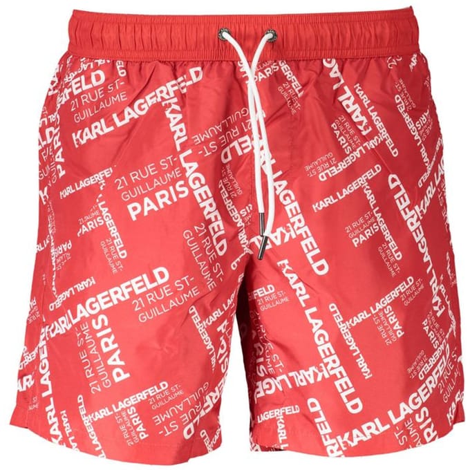 Karl Lagerfeld Rosso Polyester Heren Zwem Boxer