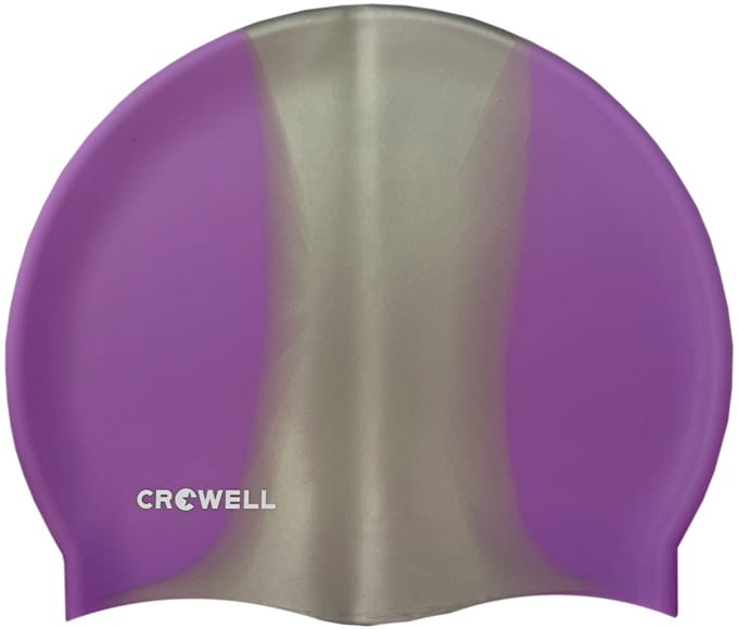 Crowell Badmuts Zwem Siliconen Multi Flame Paars-Zilver kol.15