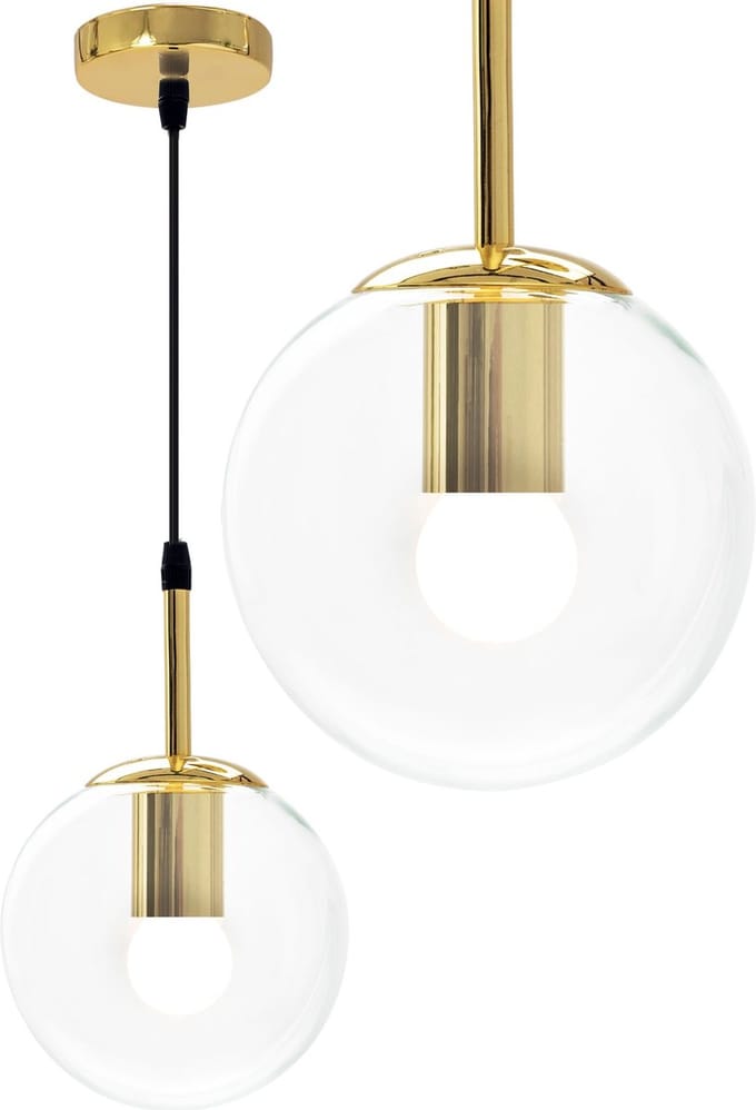 TooLight Gouden hanglamp - modern design - Ø15,5 cm - aluminium en glas - E27 fitting
