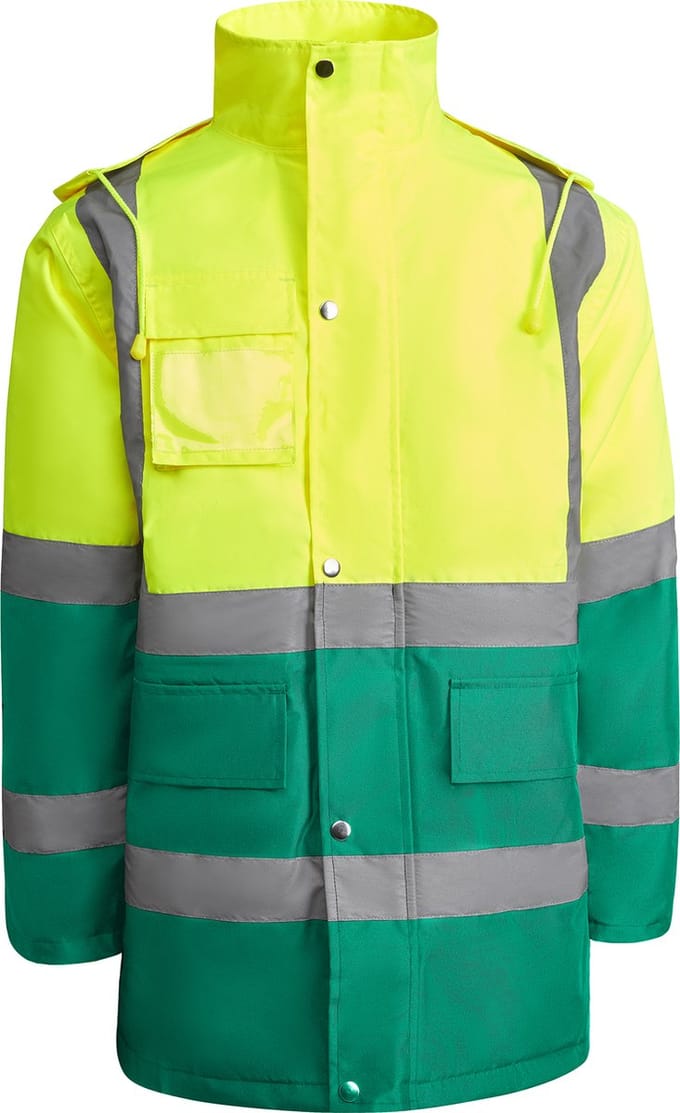 Roly Jacket Merak RY9320 - Garden Green 52/Fluor Yellow 221 - M