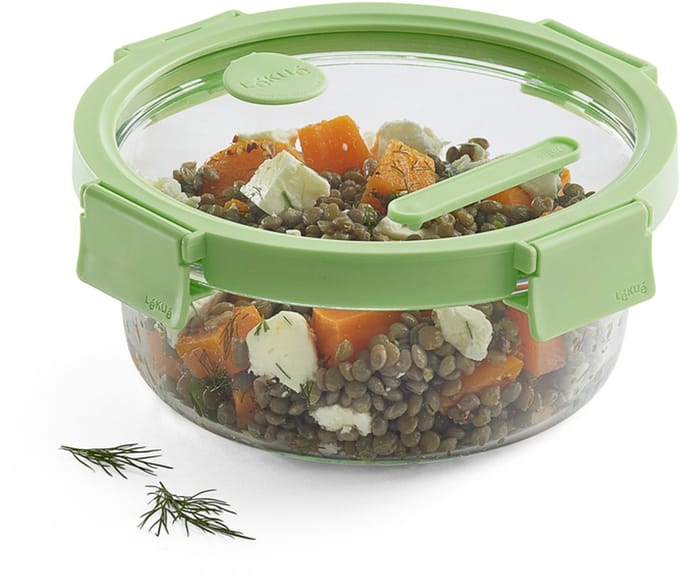 Lékué Vershouddoos - Glas - 950 ml - Rond - Green