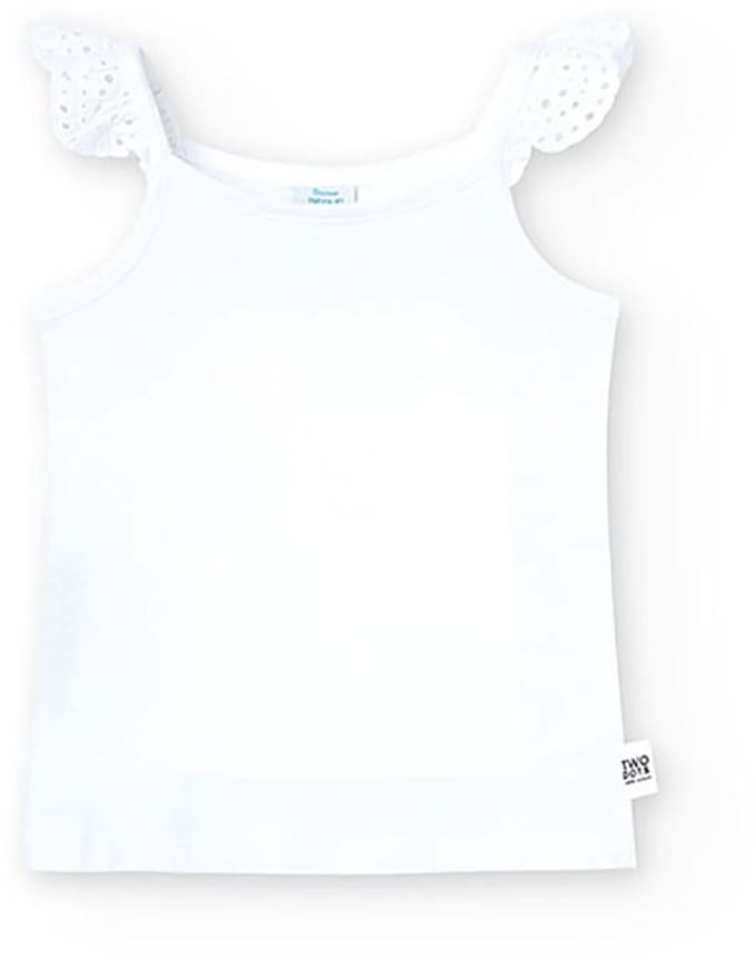 Boboli 438140 Mouwloos T-shirt Wit 16 Years Meisje