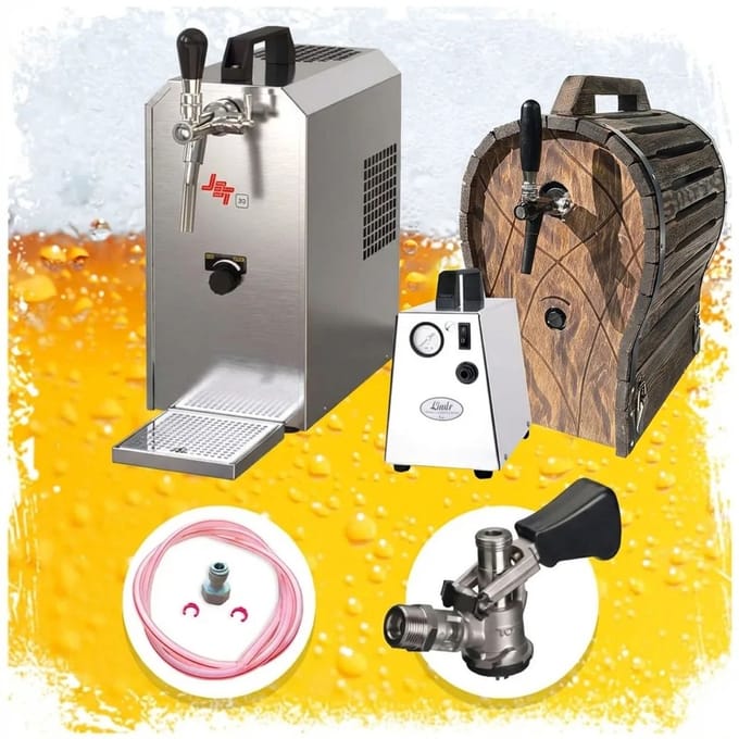 Complete Set Biertap JET 30 1-kraans Droogkoeler 35 l/uur met Houten Vat