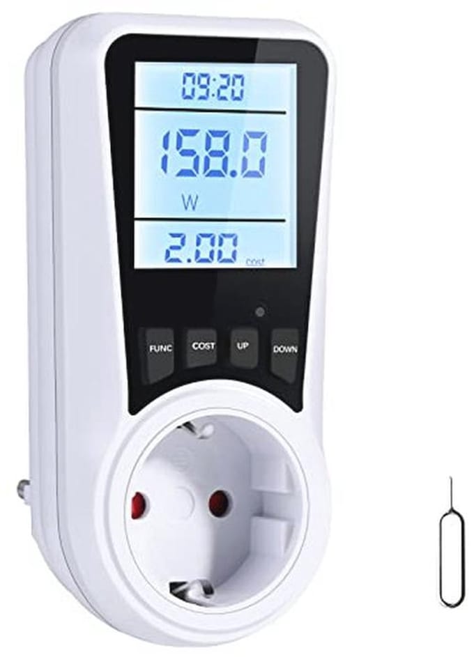 Meetinstrument voor Stroomverbruik met LCD-display en 7 Bewakingsmodi