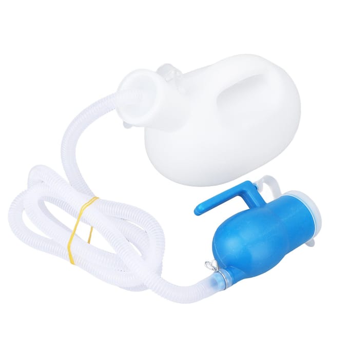 Bouteille d'urine de 2000ml, grande capacité, bonne étanchéité, épaisse, Portable, pour pipi, pour la maison et l'hôpital blanc