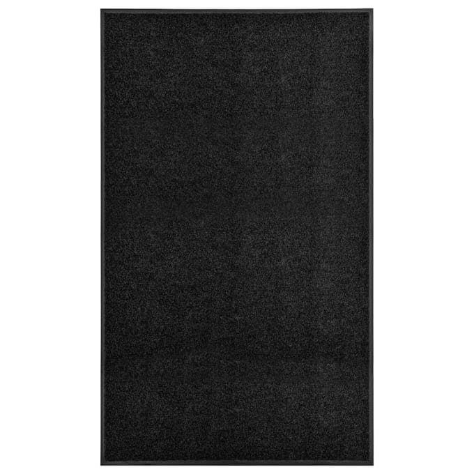vidaXL - Deurmat - wasbaar - 90x150 - cm - zwart