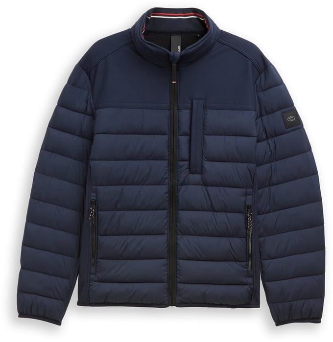 Tom Tailor - Hybride gewatteerd vest met opstaande kraag - Maat S - sky captain blue