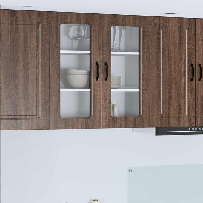 vidaXL - Vaatwasserpaneel - Kalmar - Bruin - Eiken - 80 - x - 31 - x - 80 - cm