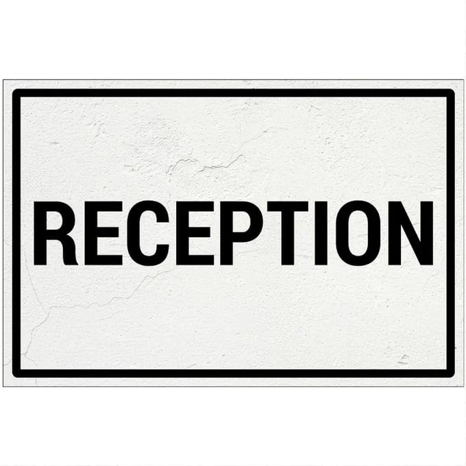 Reception bord | Forex Re materiaal | 30 x 20 cm