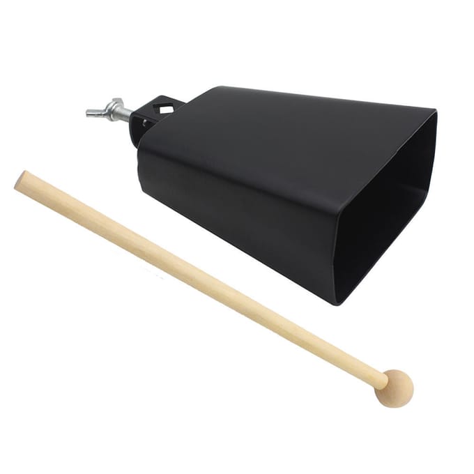 5 inch ijzeren koebel percussie-instrument met klepel voor drumsetkitaccessoire 5 zwart