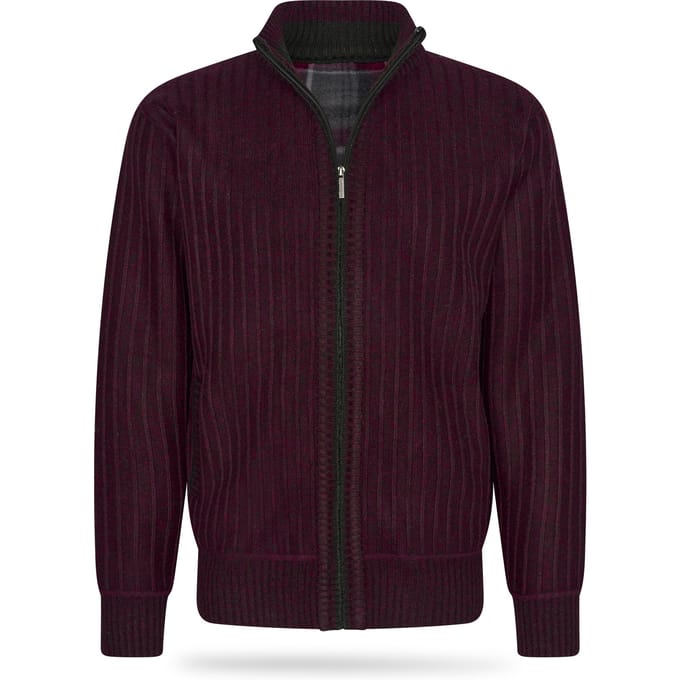 Cappuccino Italia - Heren Vest Bounded Cardigan - Rood - Maat S