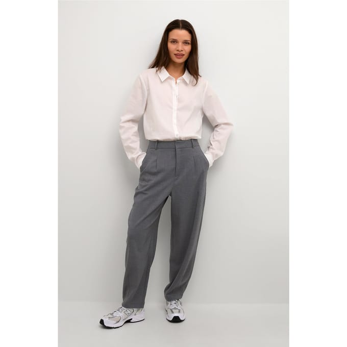 Pants Suiting Regular fit Dark Grey Melange