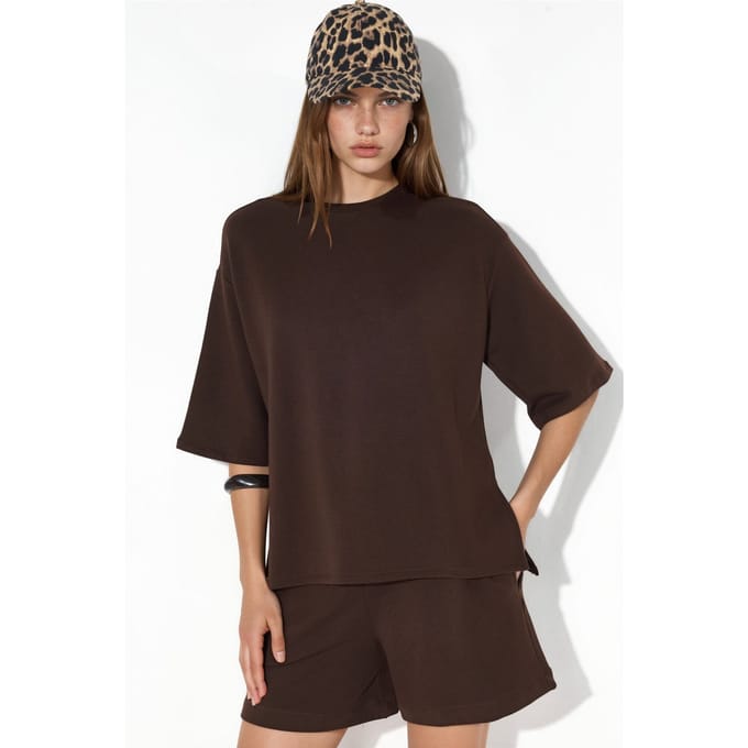 Dames Losse Crew Neck T-shirt
