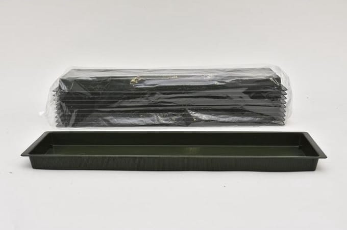 Waterschotels / Onderschalen - Pak á 10 Double Brick Tray Green 50x12cm