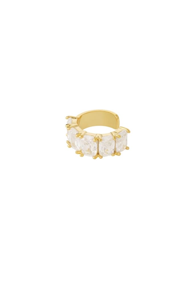Bijoutheek Earcuff Stenen Grof Goud
