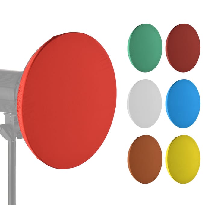 7 stuks 55cm Fotografie Lichtkap Doek Zachte Diffusor Cover 55cm veelkleurig