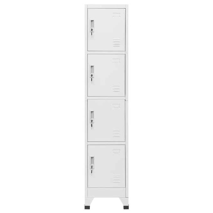 vidaXL - Lockerkast - met - 4 - vakken - 38x45x180 - cm