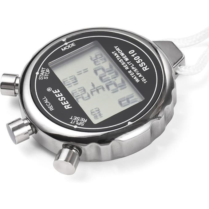 Digitale Stopwatch voor Sport- en Atletiekcoaches 1 100 Seconden Nauwkeurige Tijdmeting m Countdown Timer 10 Geheugens Ophalen gray