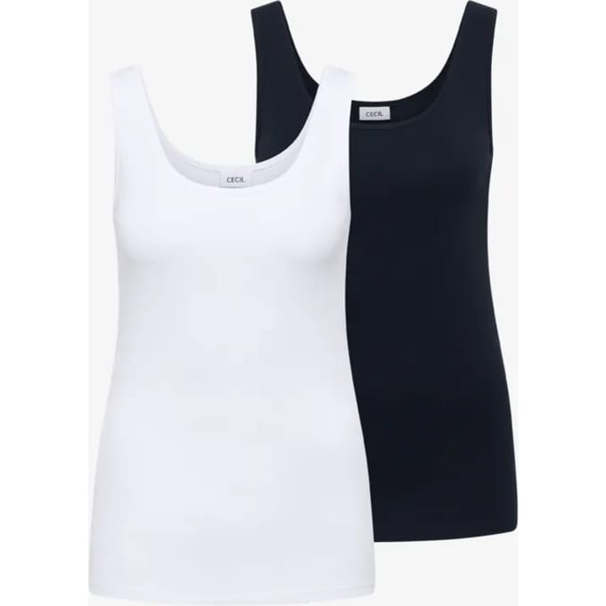Basic top met ronde hals in een 2-pack