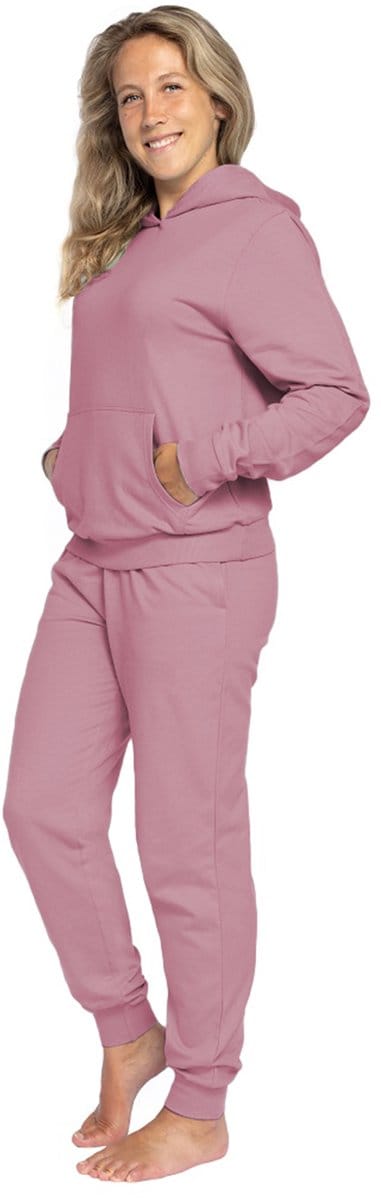 Joggingpak dames, Huispak dames, Hoodie & sweatpants, rose - Maat M