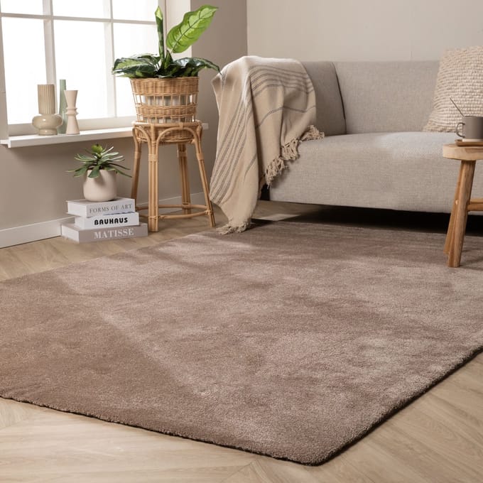 NATURL. Wasbaar vloerkleed - Clean Bruin - 80x150cm