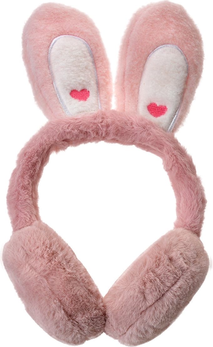 Clayre & Eef Oorwarmers Kinderen one size Roze Pluche