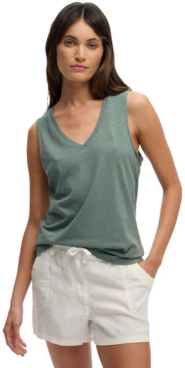 Superdry Studios Vee Mouwloze V-hals T-shirt S Vrouw