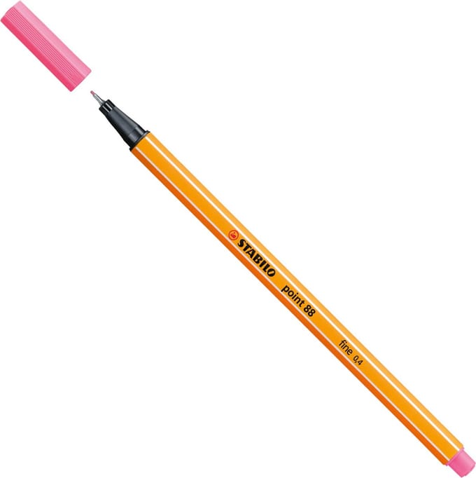 STABILO point 88 - Fineliner 0,4 mm Licht Roze - per stuk