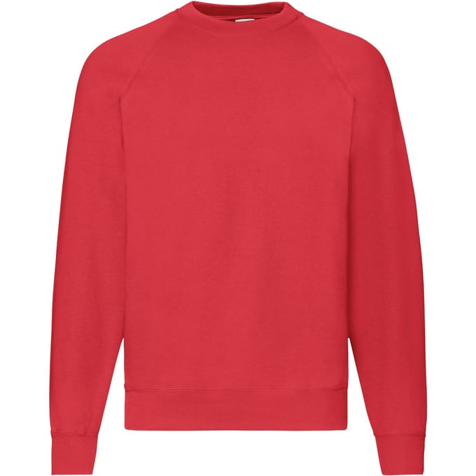 Fruit Of The Loom Unisex Raglan Mouwen Belcoro® Sweatshirt (Rood)