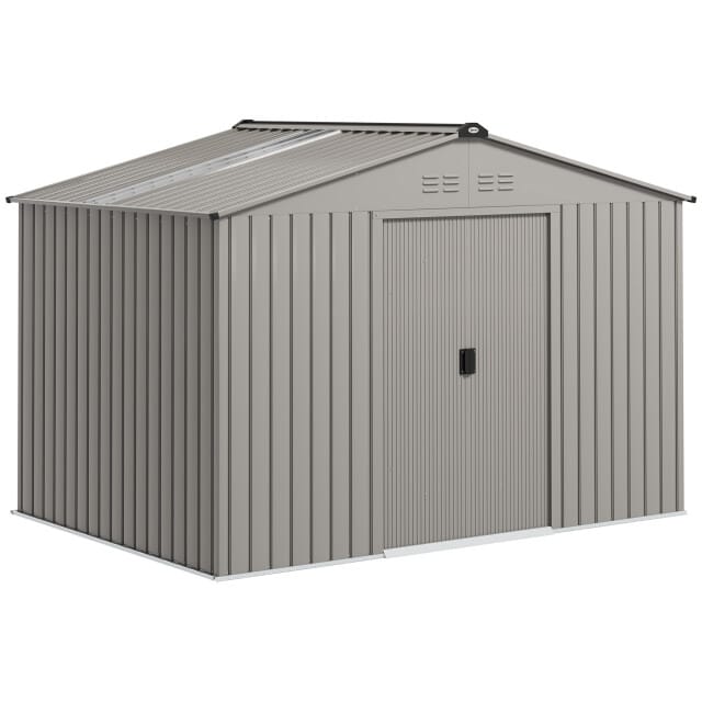 4goodz Tuinschuur Metaal met Bodemframe 277x195x192 cm - Grijs