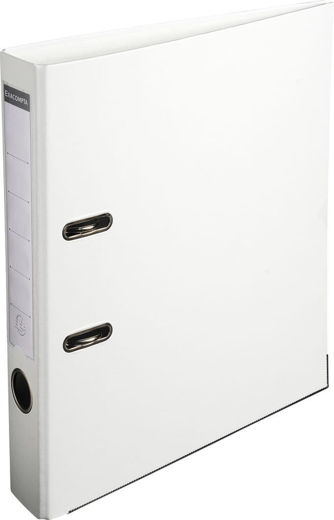 Exacompta 20x Ordner met hefboom in PP /karton - rug van 50mm - A4 - Wit - 915402B