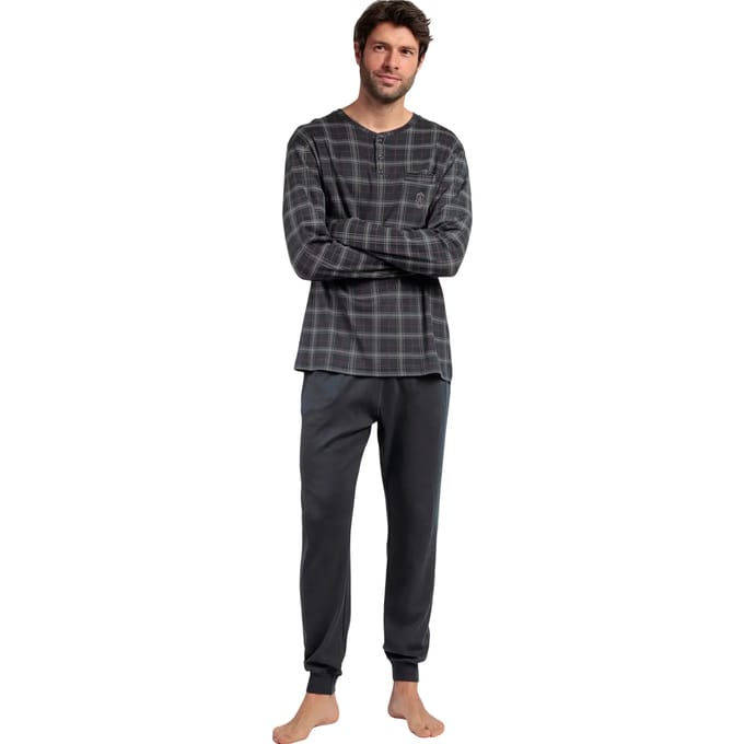 Setjes Admas Pyjama broek polo lange mouwen Cinnamon