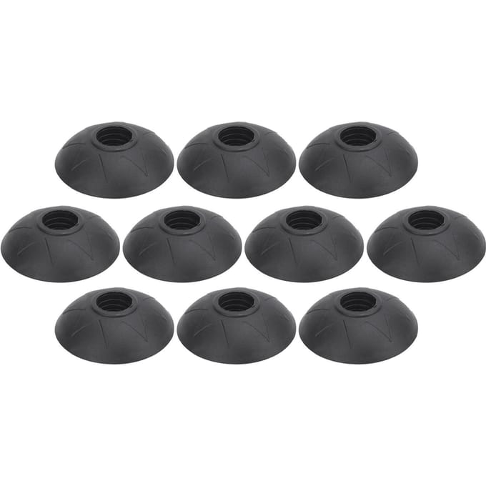 10 stuks Vervangingstips voor Wandelstokken met Beschermer voor Sneeuw en Modder, Wandel- en Klimaccessoires black