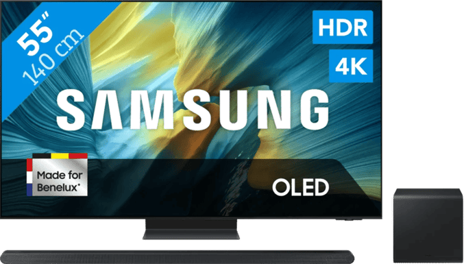 Samsung 55" OLED S95F 4K (2025) + Samsung HW-S800D Zwart