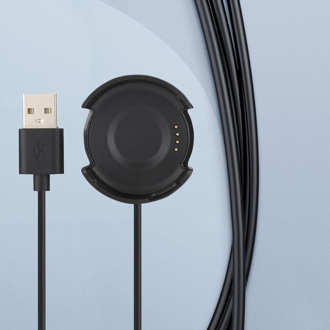 Voor Amazfit Watch 3 A1801 Compacte USB Horlogelader Oplaadkabel met Ronde Basis Dock black
