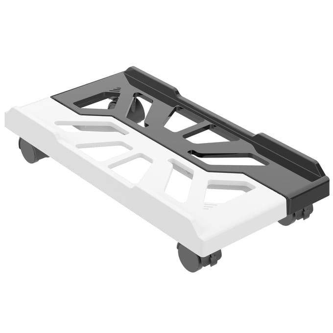 Support d'ordinateur réglable avec roulettes, support de boîtier d'ordinateur mobile pour la maison et le bureau, augmentant la hauteur blanc